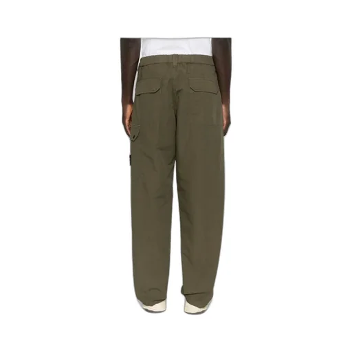 Stone Island Logo Patch Straight-Leg Cargo Pants