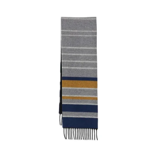 Paul Smith Striped Fringed Edge Scarf