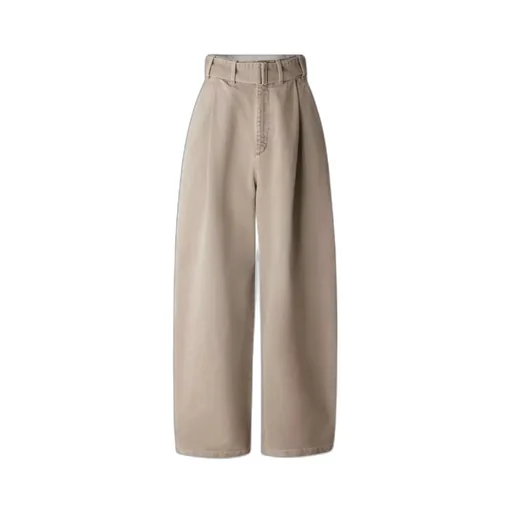 High Waist Wide Leg Trousers With Pleats