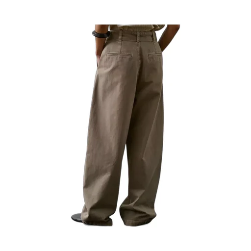 High Waist Wide Leg Trousers With Pleats