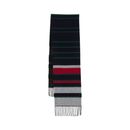 Paul Smith Striped Fringed Edge Scarf