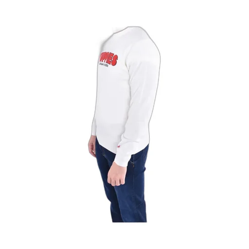 Heron Light Sweater In White With Yuppies Jacquard And Embroidery