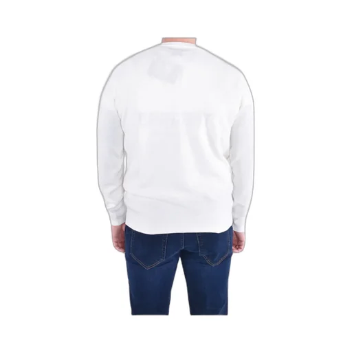 Heron Light Sweater In White With Yuppies Jacquard And Embroidery