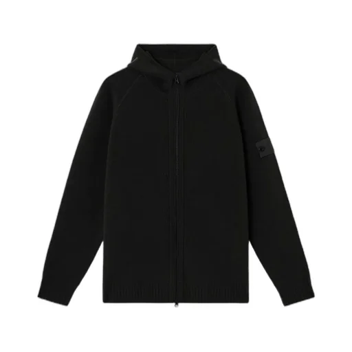 Stone Island Logo Patch Zip-Up Hoodie