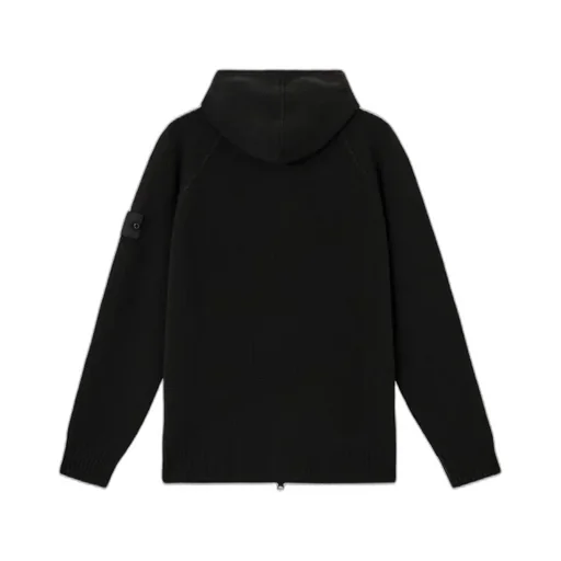 Stone Island Logo Patch Zip-Up Hoodie