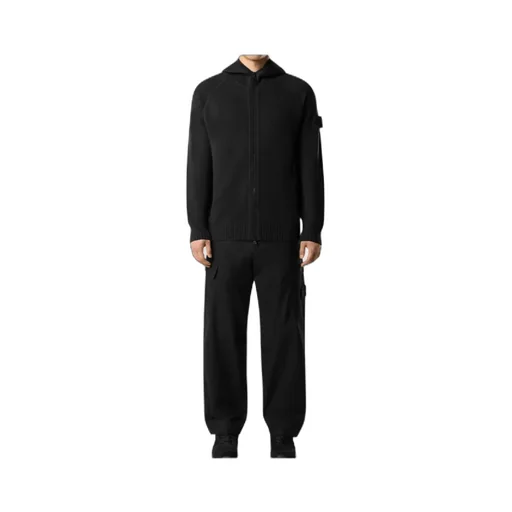 Stone Island Logo Patch Zip-Up Hoodie