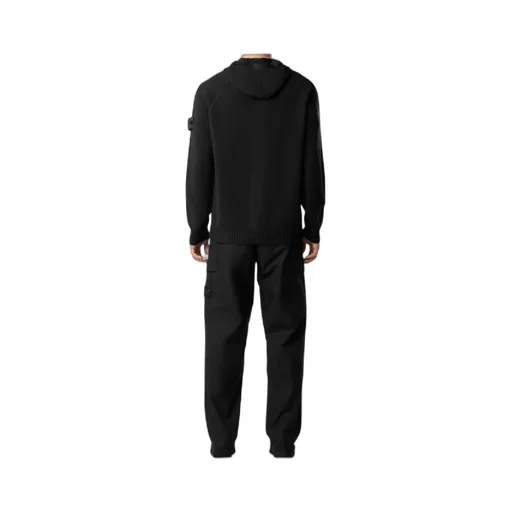 Stone Island Logo Patch Zip-Up Hoodie