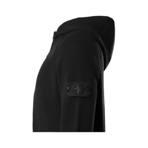 Stone Island Logo Patch Zip-Up Hoodie