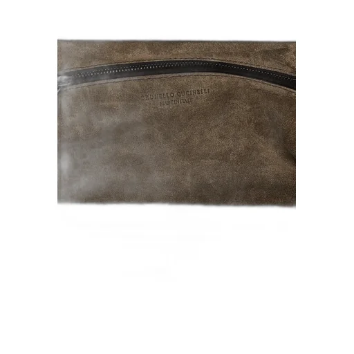 Leather Chain-Strap Clutch Bag
