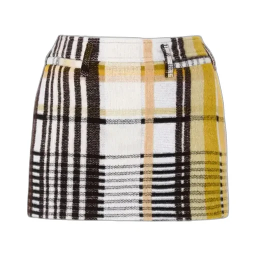 Mini Skirt With Pockets And Check Pattern