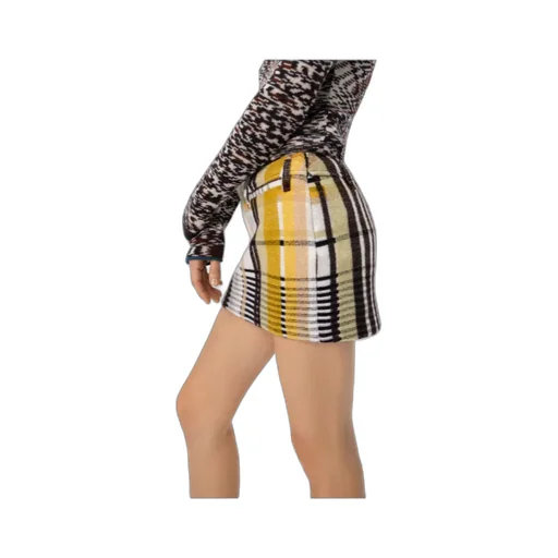 Mini Skirt With Pockets And Check Pattern