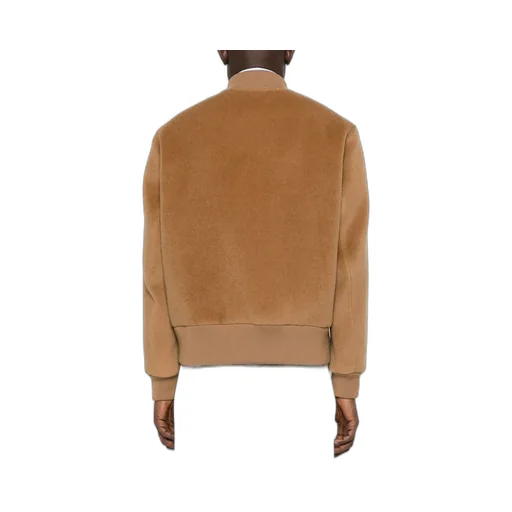 Ribbed-Collar Wool Jacket