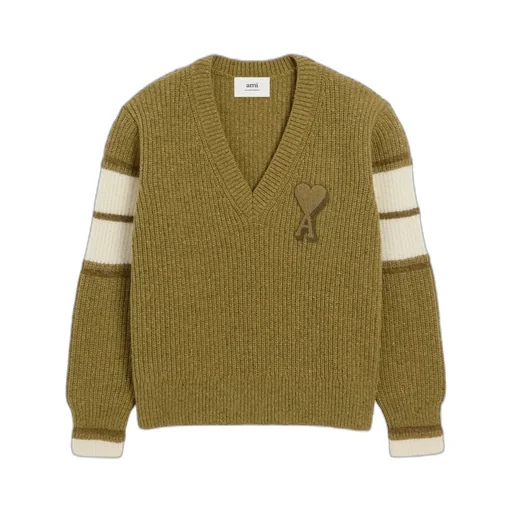 Ami Paris Ami De Coeur Logo Patch College Jumper