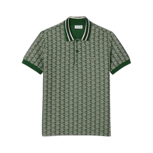 Geometric-Pattern Polo Shirt