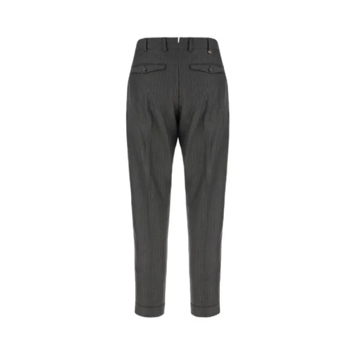 Pinstripe Pleated Trousers