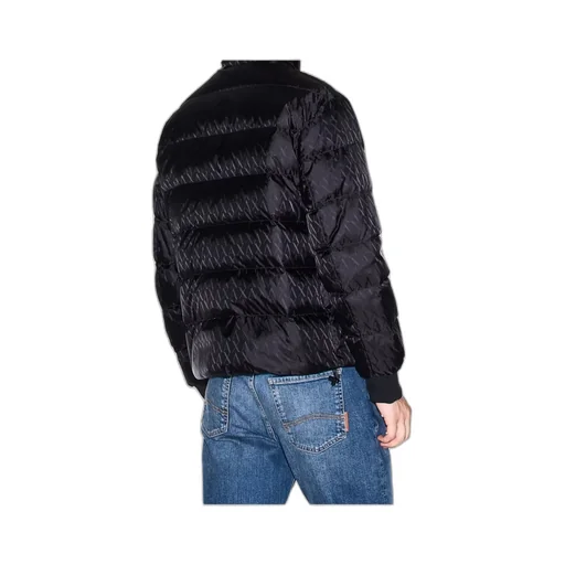Armani Exchange Tone On Tone Allover Logo Puffer Jacket