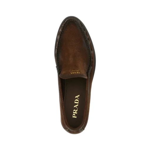 Prada Ruched Slip-On Loafers