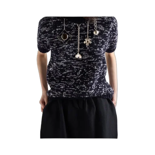 Prada Pendant-Detailed Short-Sleeved Jumper