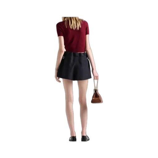 Prada Chevron Pleated Shorts