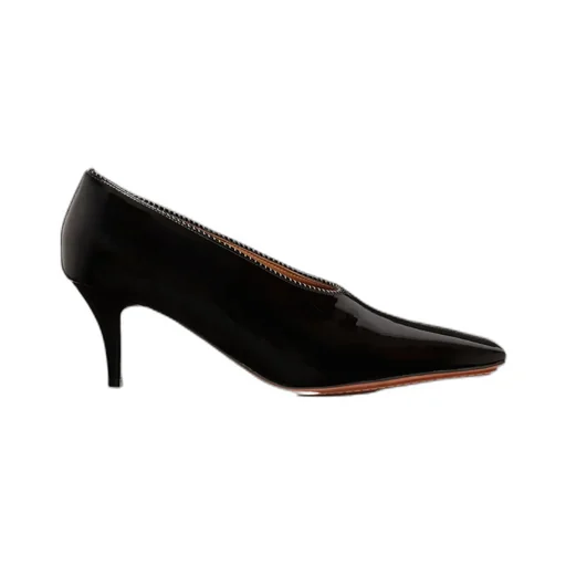 Stella Mccartney Square-Toe Patent Kitten Heels