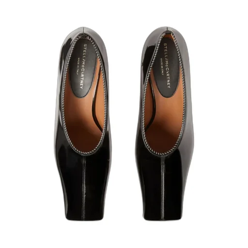 Stella Mccartney Square-Toe Patent Kitten Heels