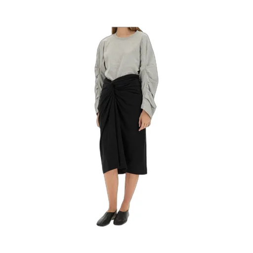 Dries Van Noten Knotted Jersey Skirt