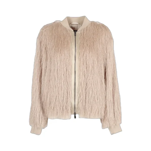 Peserico Aurea Fringed Bomber Jacket