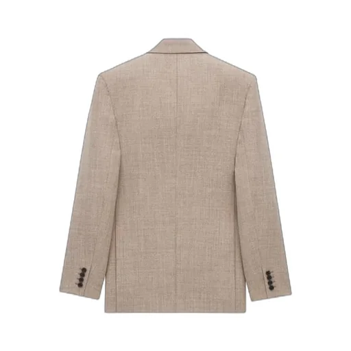 Saint Laurent Double-Breasted Long-Sleeved Jacket