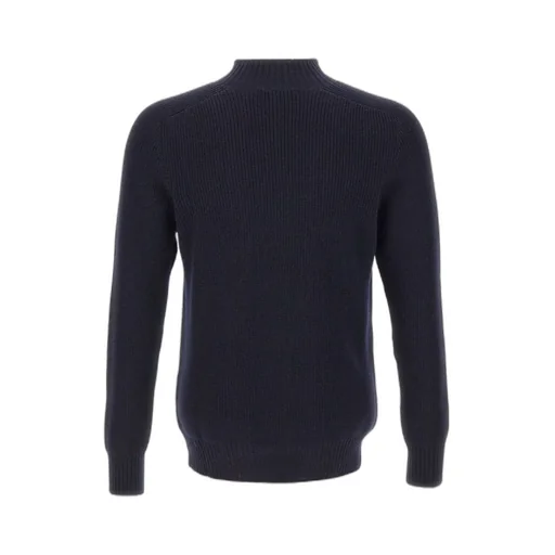 Ribbed High-Neck Sweater
