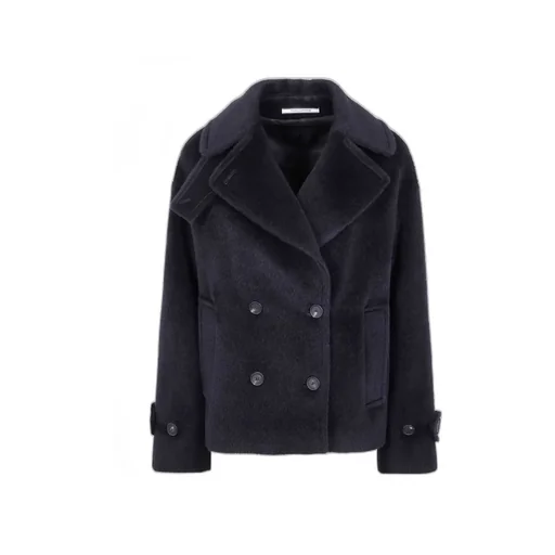 Sheila Double-Breasted Alpaca-Wool-Blend Jacket