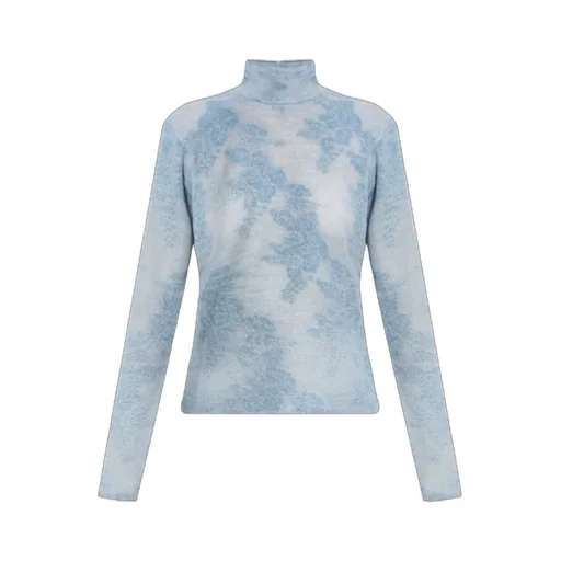 Blue Sheer Turtleneck