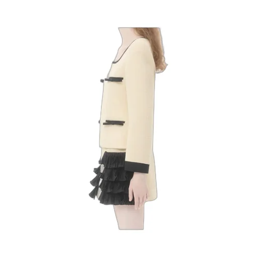 Valentino Bow Detailed Tweed Jacket