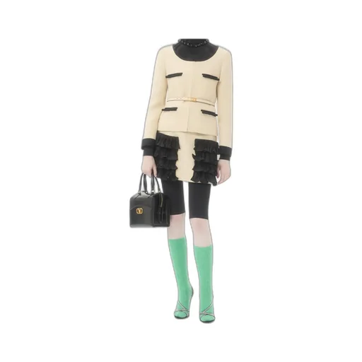 Valentino Bow Detailed Tweed Jacket