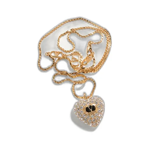Valentino Coeur Royal Embellished Heart-Shaped Necklace