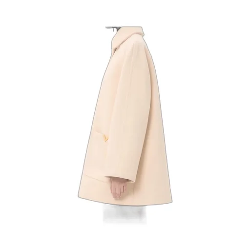 Valentino Garavani Logo Plaque Button-Up Peacoat