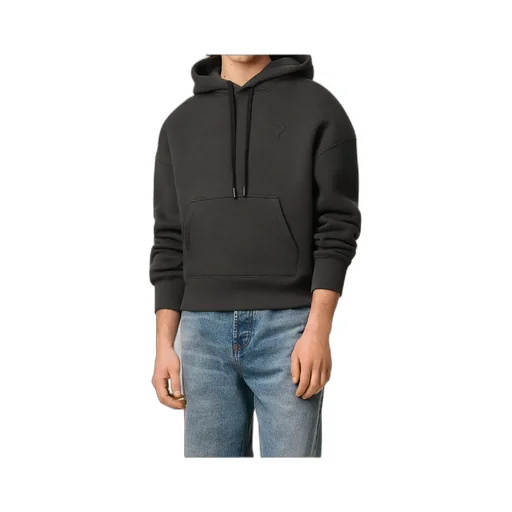Ami Paris Ami De Coeur Drawstring Hoodie