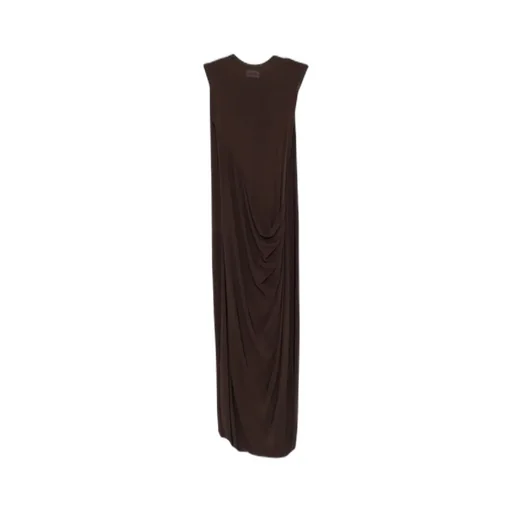 Double-Layered Draped Maxi Skirt