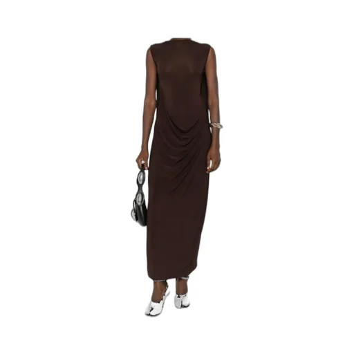 Double-Layered Draped Maxi Skirt
