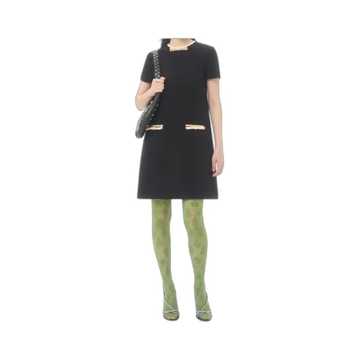 Short Dress In Plain Wool Tweed