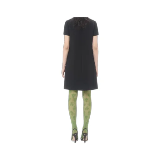 Short Dress In Plain Wool Tweed