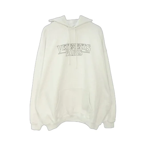 Vetements Logo Printed Drawstring Hoodie