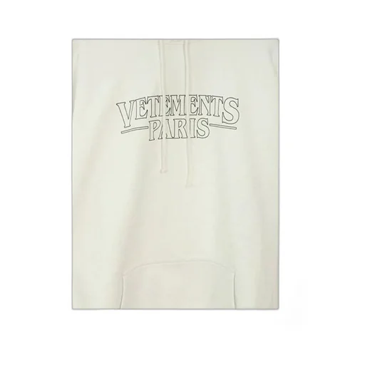 Vetements Logo Printed Drawstring Hoodie