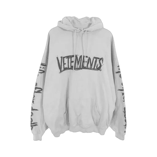 Vetements Logo Printed Drawstring Hoodie