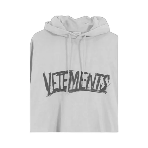 Vetements Logo Printed Drawstring Hoodie