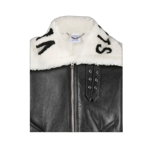 Vetements Shearling Zip-Up Jacket