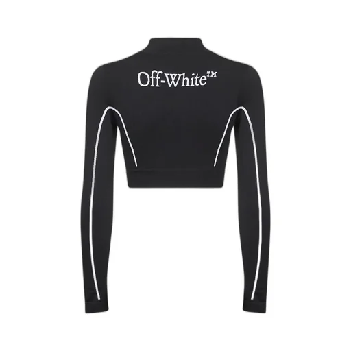 Off-White Off Stamp Ribbed Cropped Top