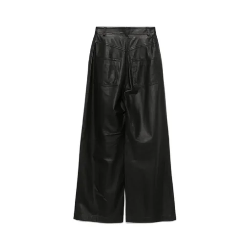 Leather Straight-Leg Trousers