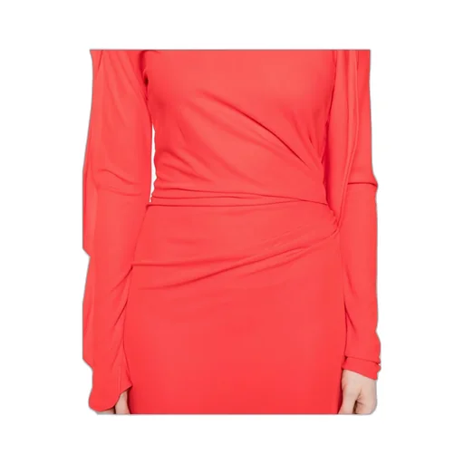 Draped Long-Sleeve Maxi Dress