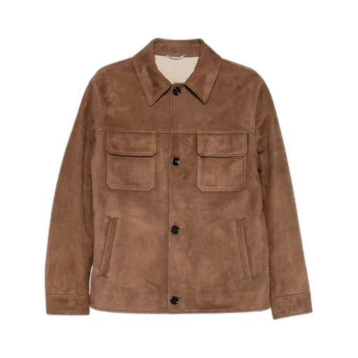 Button-Fastening Flap-Pocket Jacket
