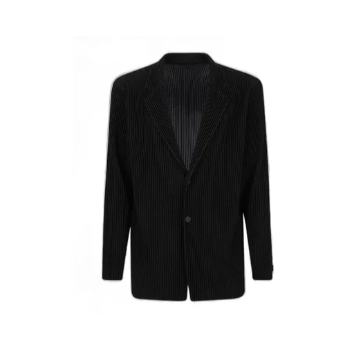 Homme Plissé Issey Miyake Single Breasted Pleated Jacket